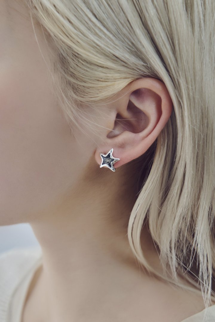 ヴィンテージ カラー スター ピアス