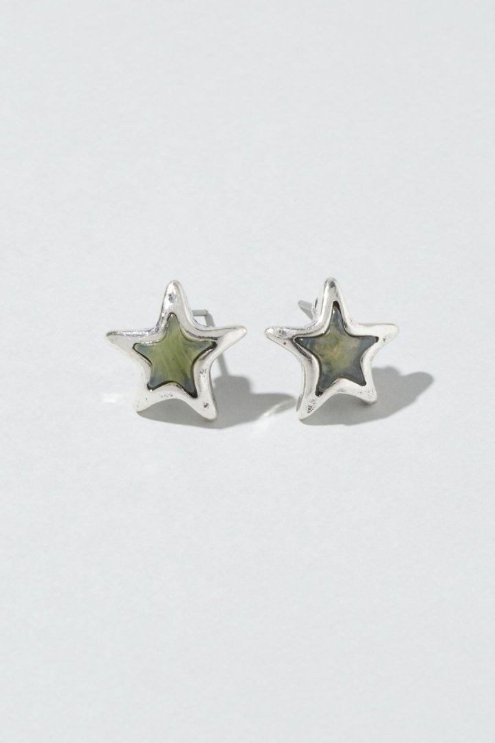 ヴィンテージ カラー スター ピアス