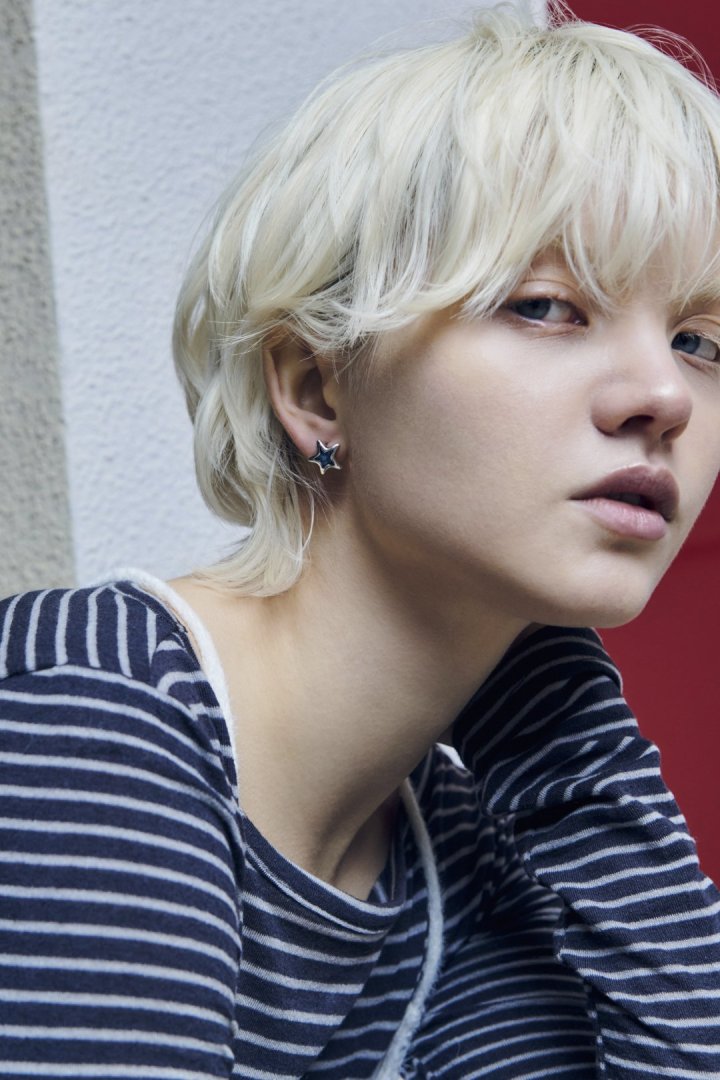 ヴィンテージ カラー スター ピアス