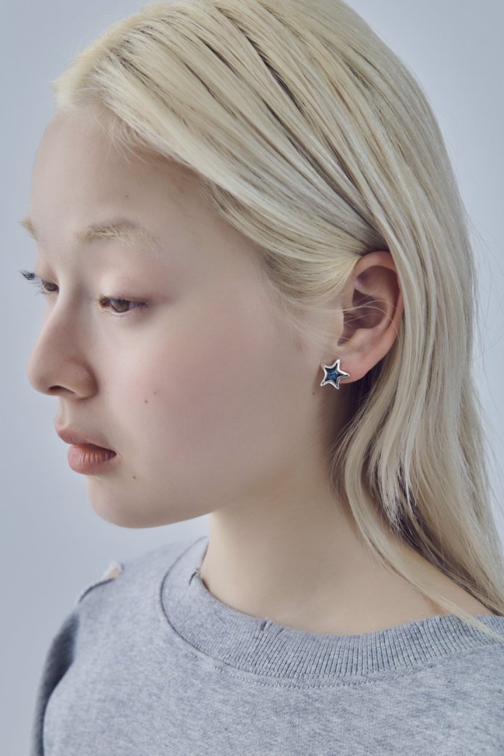 ヴィンテージ カラー スター ピアス