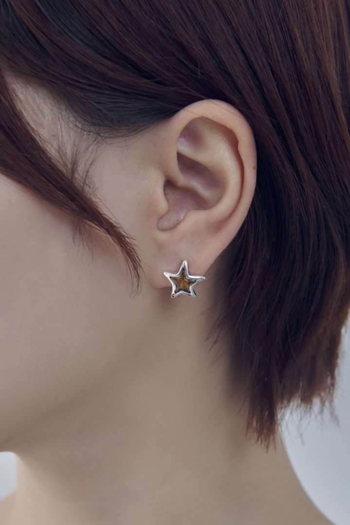 ヴィンテージ カラー スター ピアス
