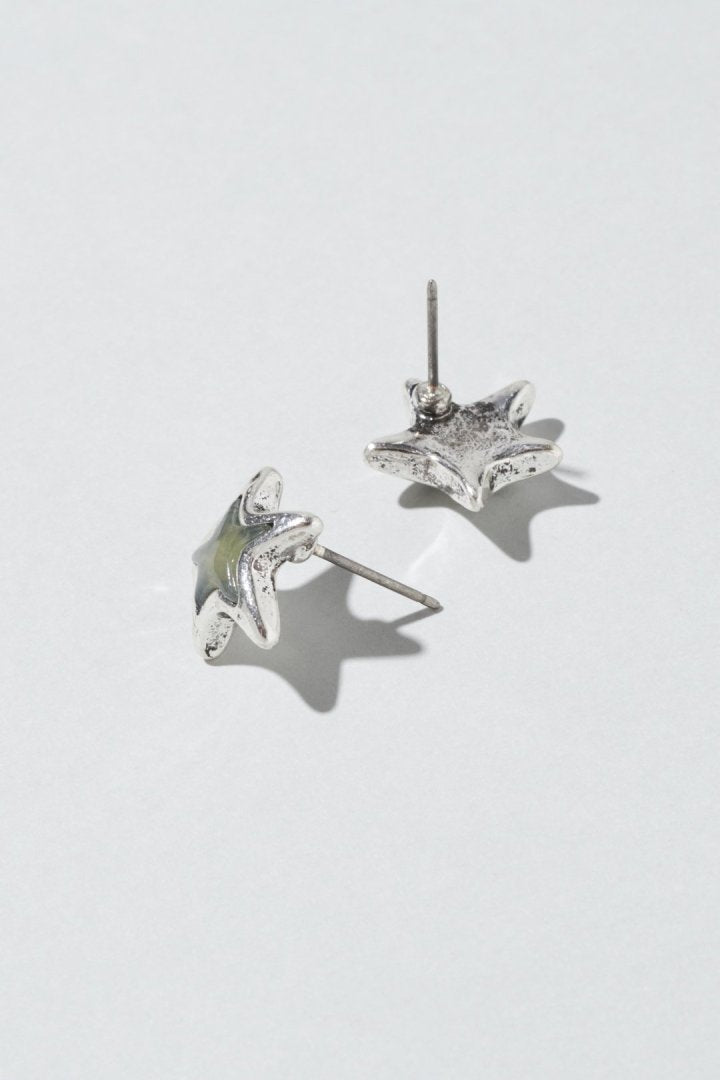 ヴィンテージ カラー スター ピアス