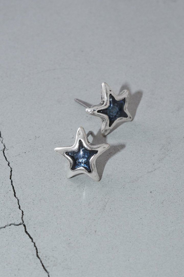 ヴィンテージ カラー スター ピアス