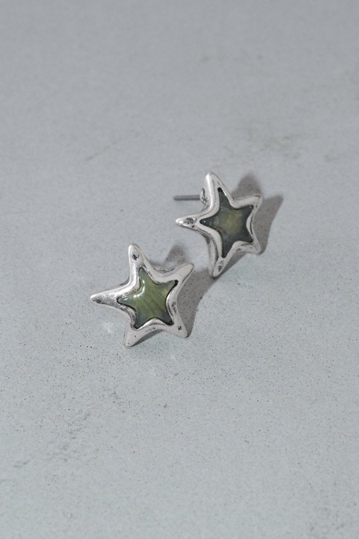 ヴィンテージ カラー スター ピアス