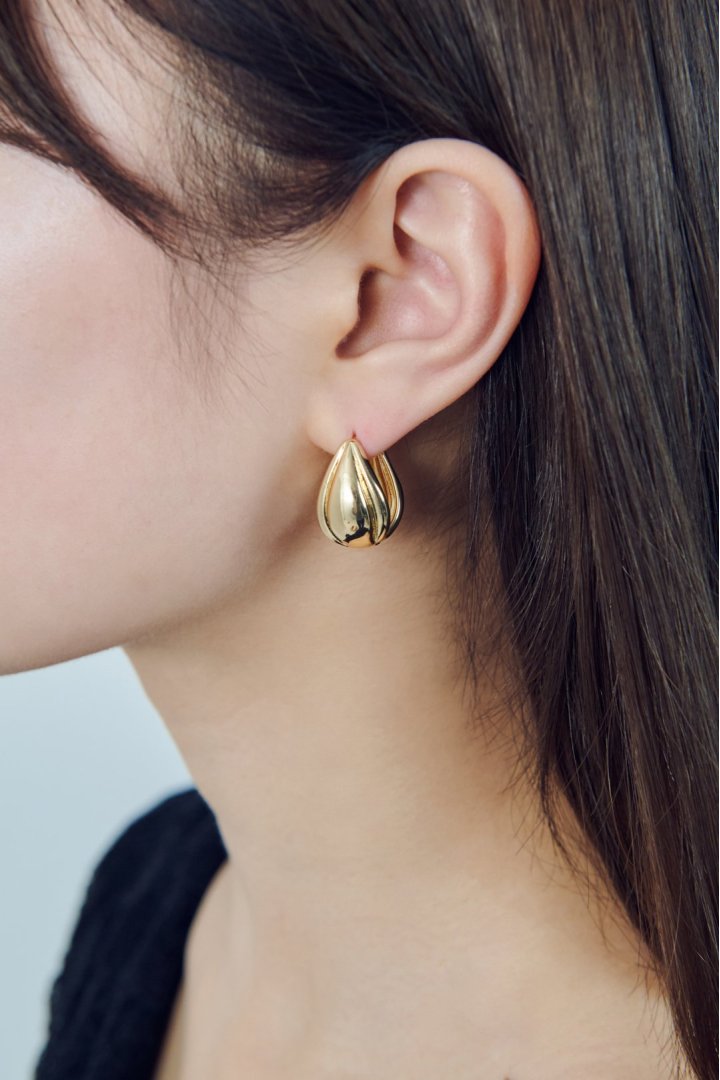 レイヤード ドロップ ワンタッチ ピアス