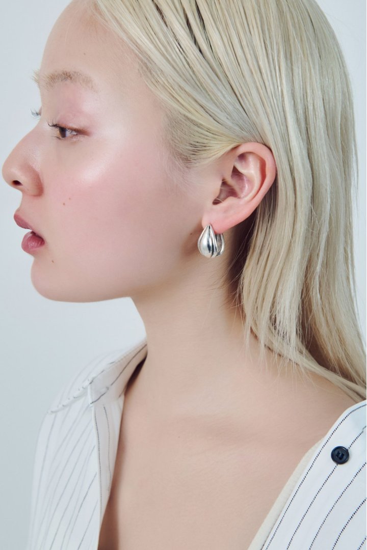 レイヤード ドロップ ワンタッチ ピアス