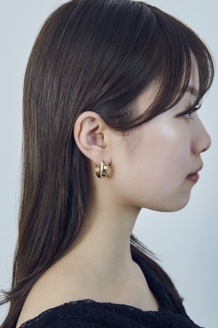 ワイド フープ ワンタッチ ピアス