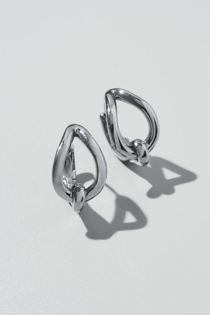ノット ドロップ ワンタッチ ステンレス ピアス