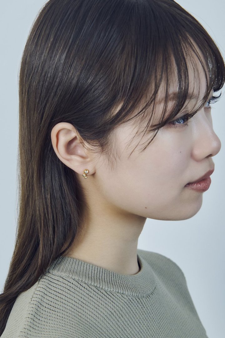 プチ ビジュー ステンレス ピアス