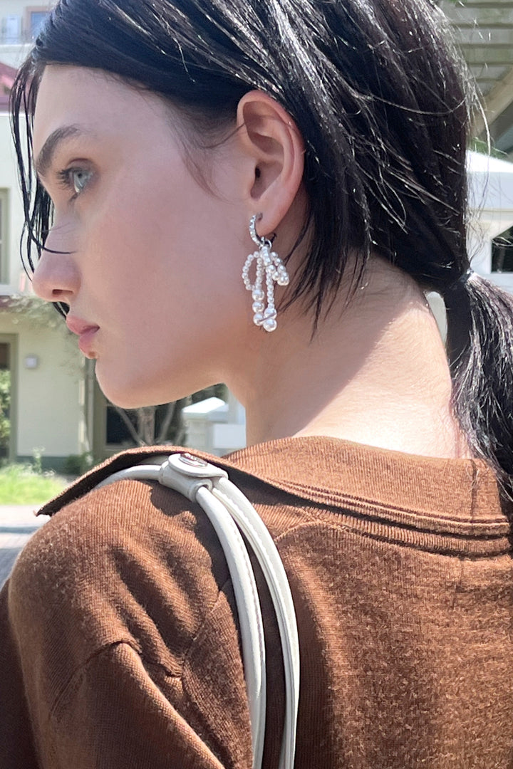グレイン リボン ピアス