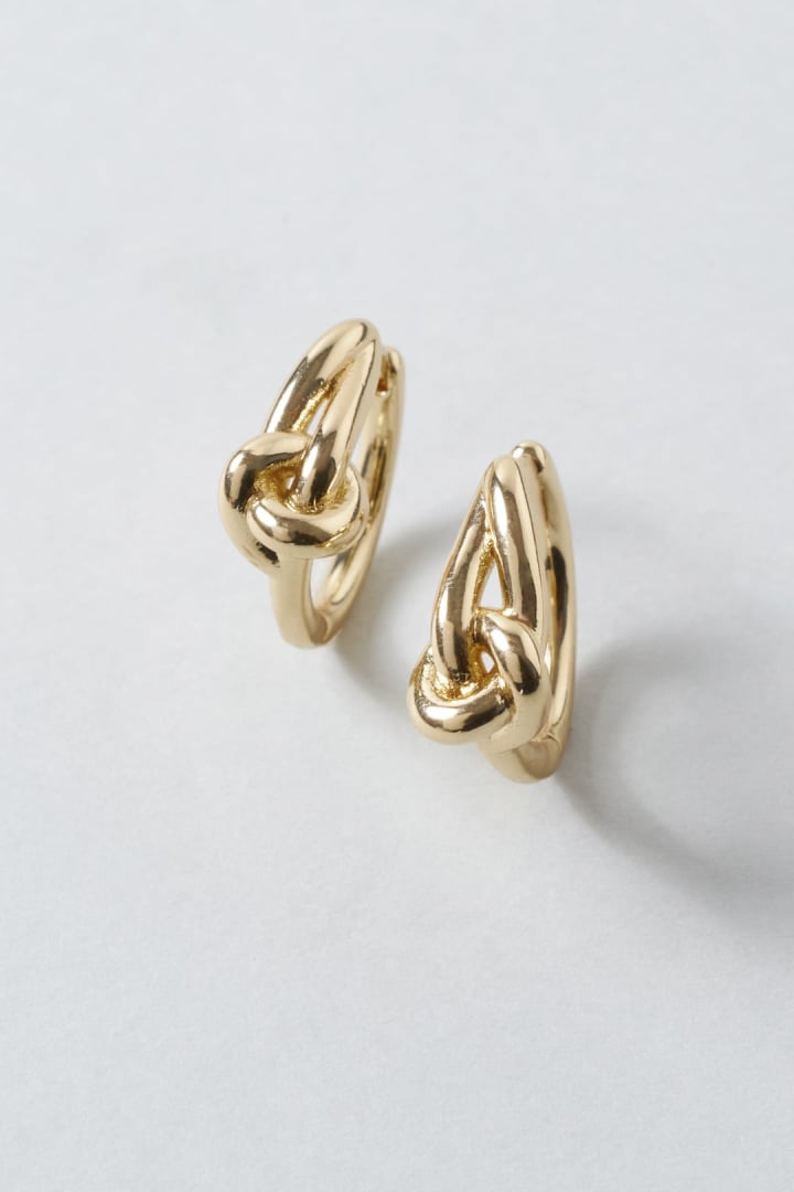 ニュアンス ノット フープ ワンタッチ ピアス