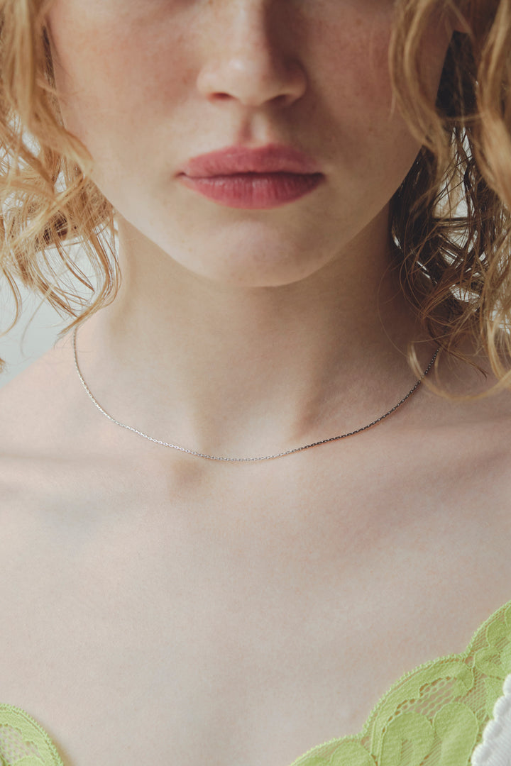 スキニー チェーン スライド ステンレス ネックレス