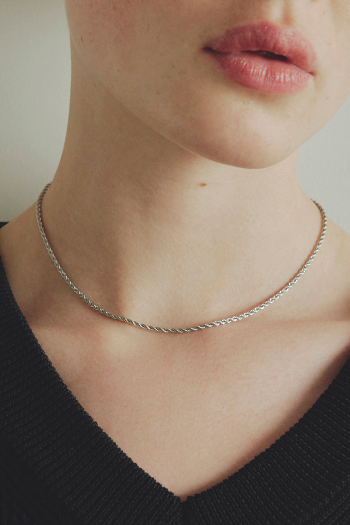 ロープ チェーン ステンレス ネックレス
