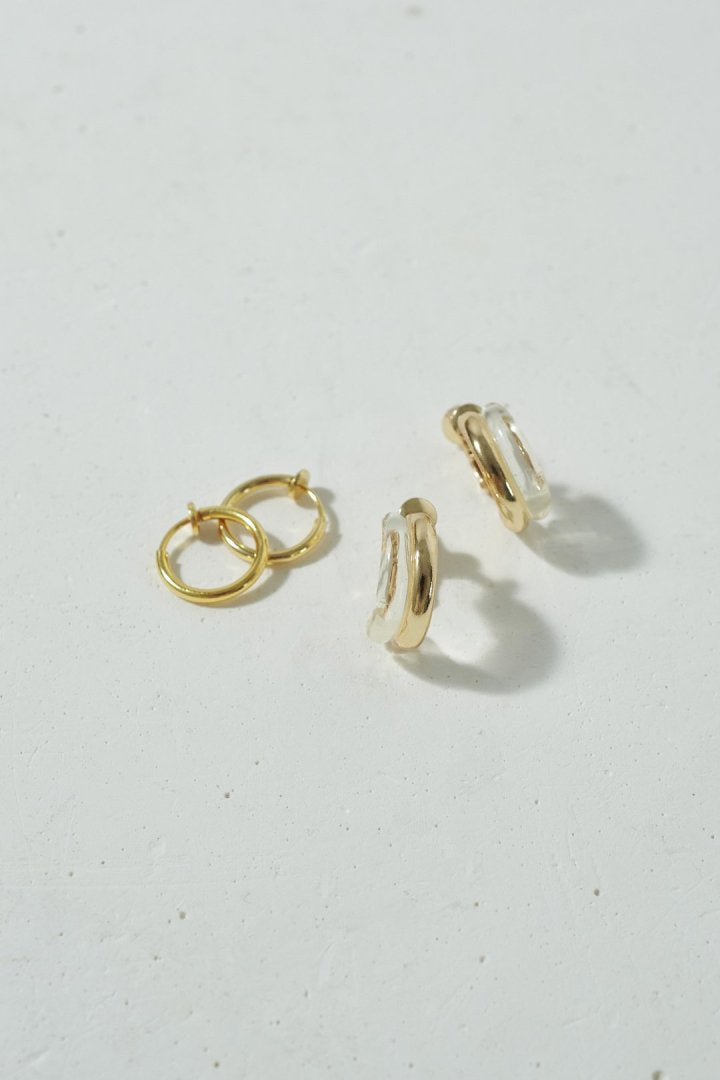 クリア × メタル ライン 2ペア イヤリング – GOLDY Onlinestore 