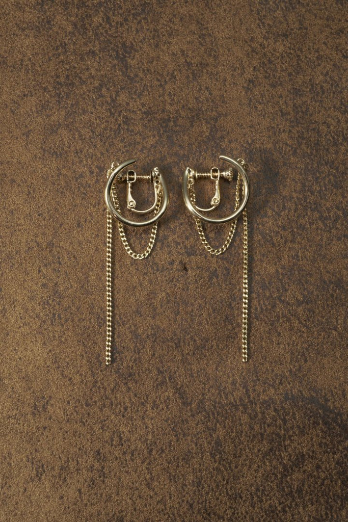 ニュアンス ハング チェーン フープ イヤリング – GOLDY Onlinestore