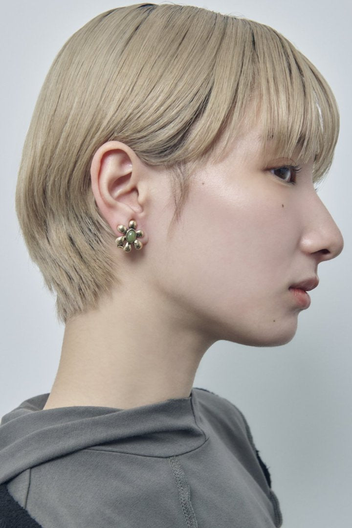 レトロ カラー ストーン フラワー イヤリング – GOLDY Onlinestore