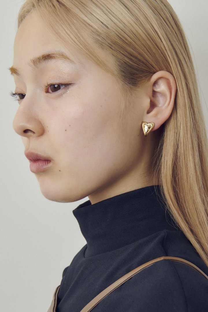 ヴィンテージ レイヤード ハート イヤリング