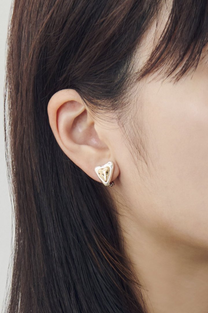 ヴィンテージ レイヤード ハート イヤリング