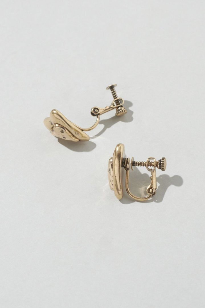 ヴィンテージ レイヤード ハート イヤリング