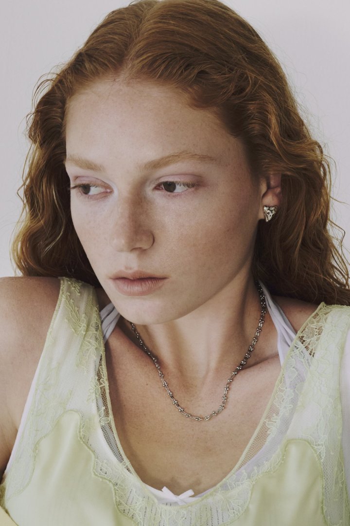 ヴィンテージ レイヤード ハート イヤリング