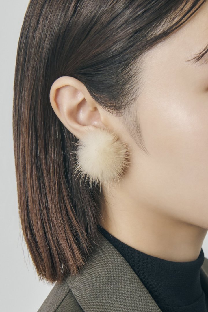 パフィー ミンク ファー イヤリング