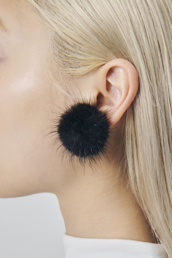 パフィー ミンク ファー イヤリング