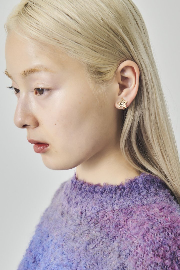 ヴィンテージ レイヤード スター イヤリング
