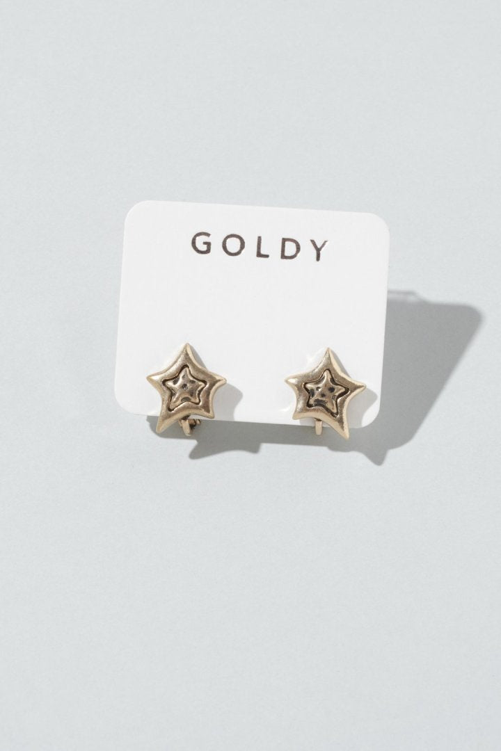 ヴィンテージ レイヤード スター イヤリング
