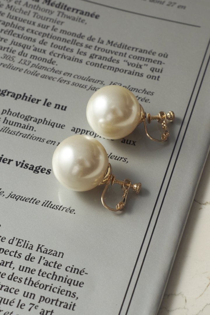 ビッグ パール イヤリング