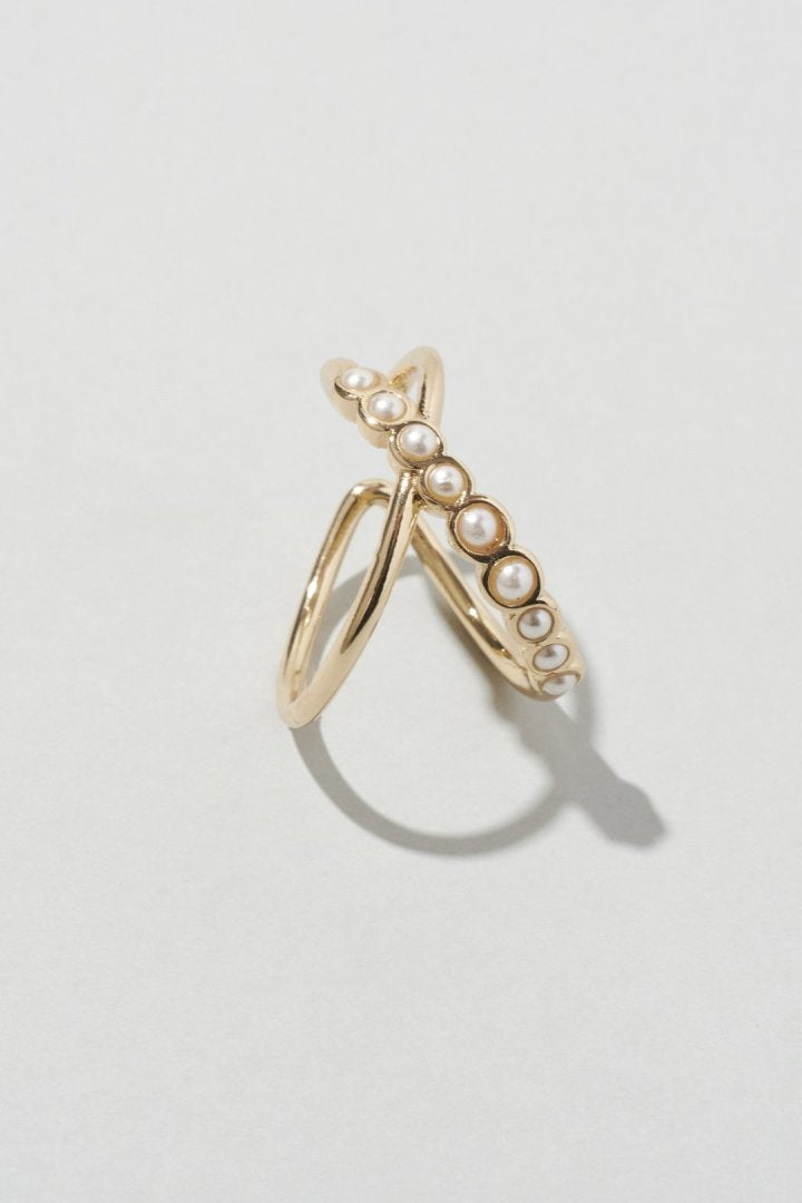 クロス ライン ドループ イヤーカフ