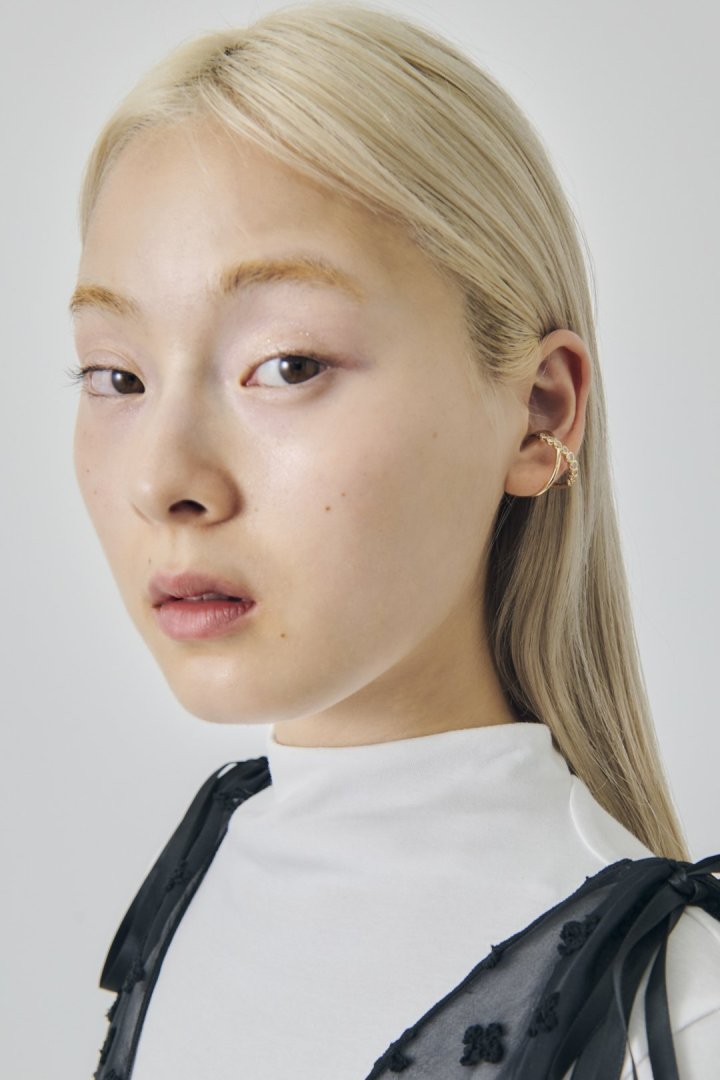 クロス ライン ドループ イヤーカフ