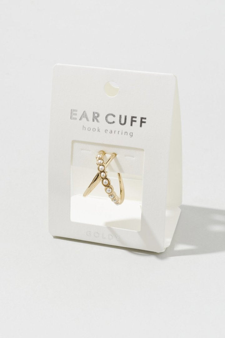 クロス ライン ドループ イヤーカフ