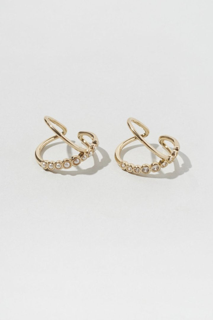 クロス ライン ドループ イヤーカフ