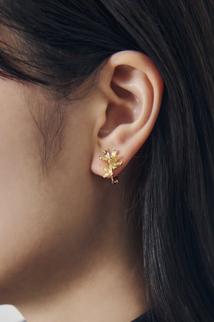 ブルーミング ミニ フラワー イヤリング