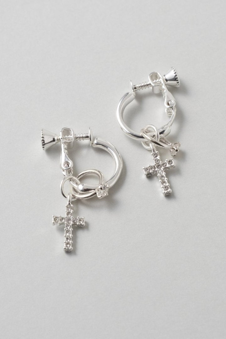 ビジュー × クロスモチーフ チャーム イヤリング – GOLDY Onlinestore