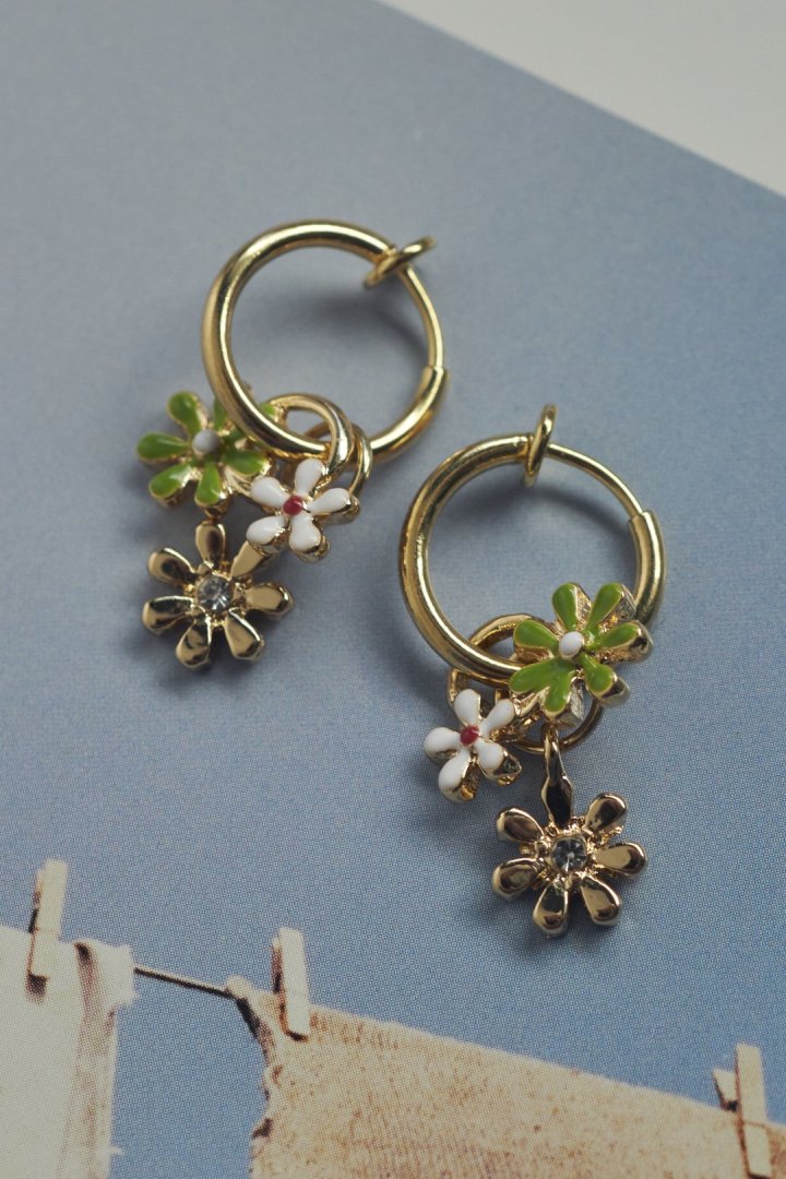 カラー ブルーム イヤリング