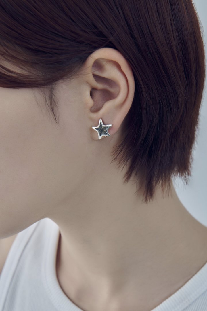 ヴィンテージ カラー スター イヤリング