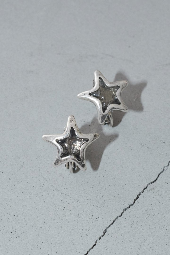 ヴィンテージ カラー スター イヤリング