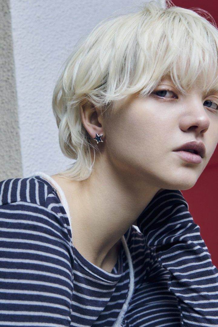 ヴィンテージ カラー スター イヤリング