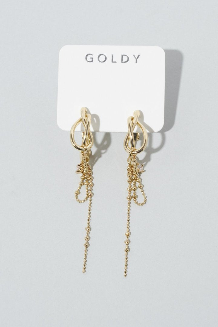 ハング チェーン × ノット フープ イヤリング – GOLDY Onlinestore
