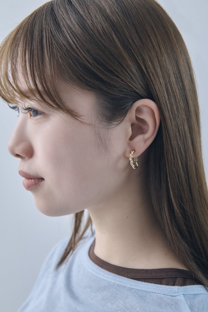 グラス フラワー イヤリング