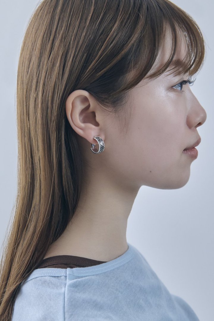 ヴィンテージ  ハート エングレイヴ イヤリング