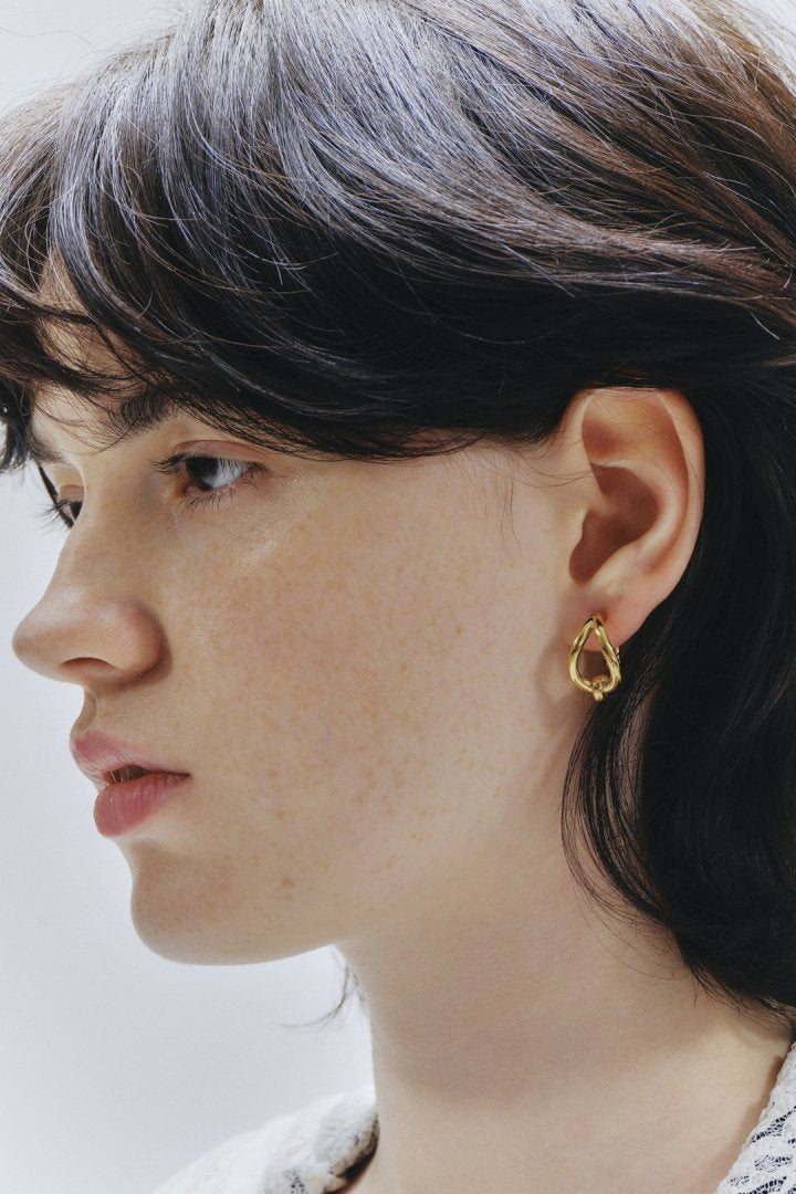 ノット ドロップ ワンタッチ ステンレス イヤリング – GOLDY Onlinestore