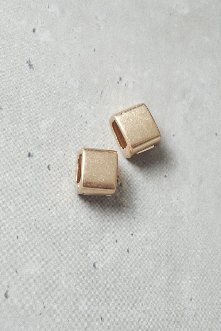 スクエア メタル ワンタッチ イヤリング