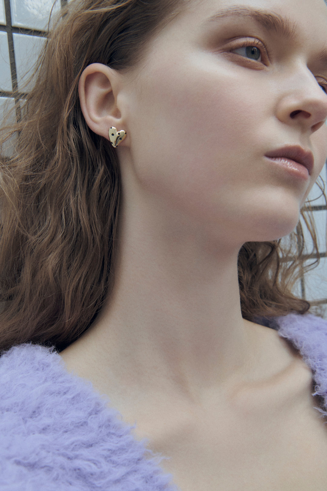 ドット ハート メタル ピアス