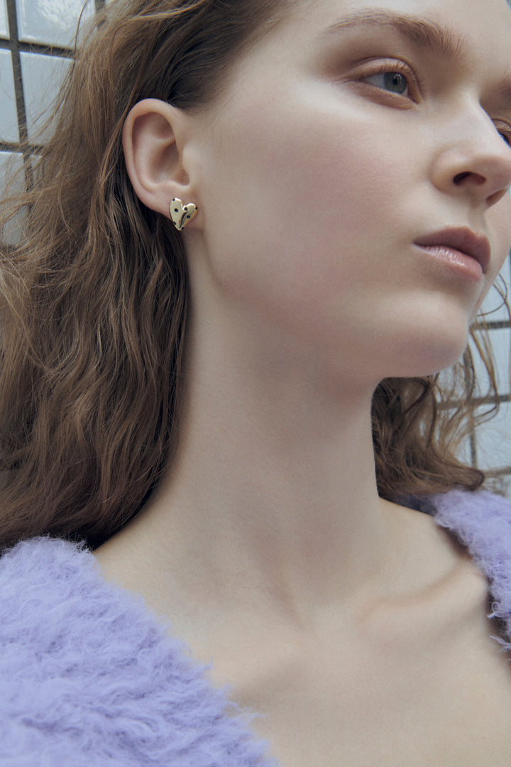 ドット ハート メタル ピアス