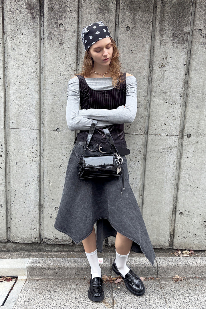 レザー タッチ ハート バッグ チャーム