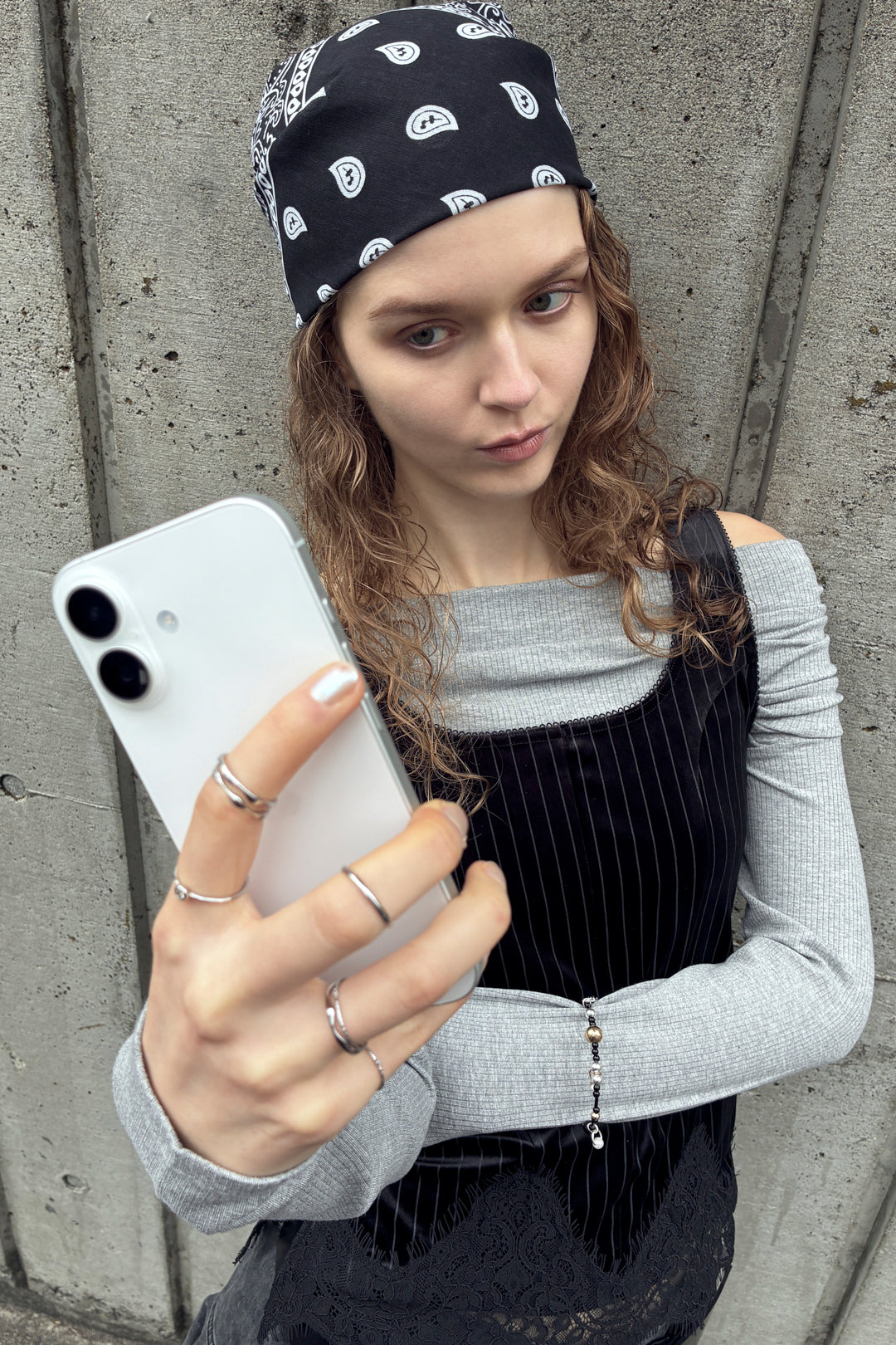 7PCS キュービックジルコニア ラインド リング