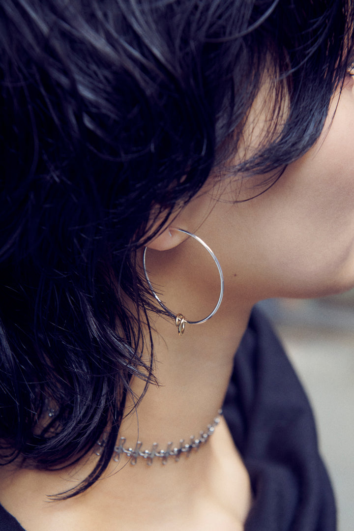 マイクロ チャーム スパイラル ピアス【KOREA SNAP】