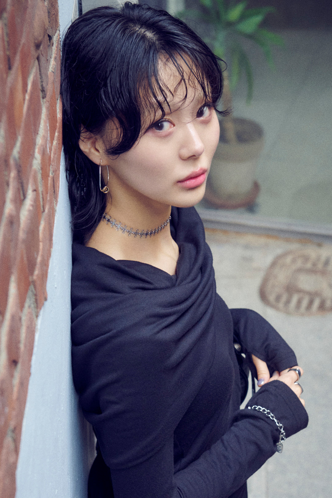 マイクロ チャーム スパイラル ピアス【KOREA SNAP】